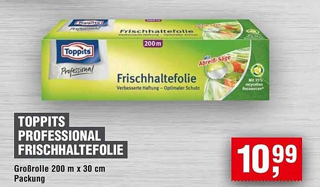 TOPPITS PROFESSIONAL FRISCHHALTEFOLIE 200 m x 30 cm Packung