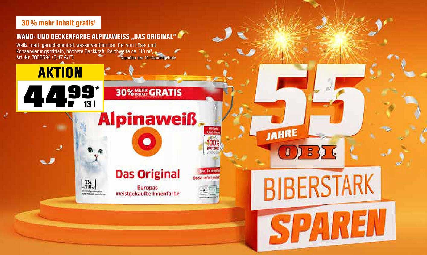 Wand- und Deckenfarbe Alpinaw Weiß „Das Original“