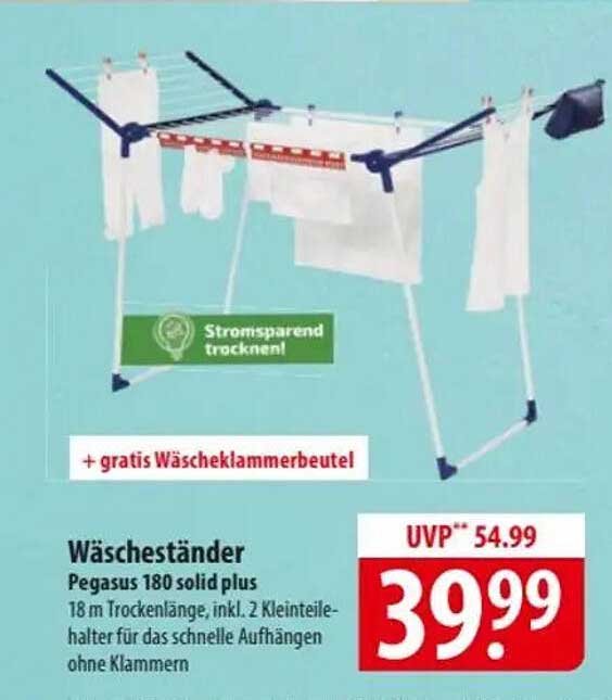 Wäscheständer Pegasus 180 solid plus