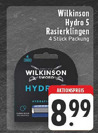 Wilkinson Hydro 5 Rasierklingen 4 Stück Packung