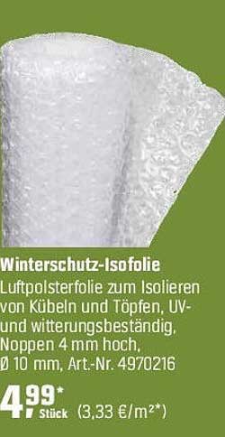 Winterschutz-Isolfolie