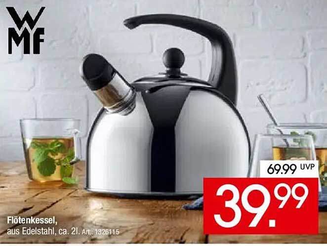 WMF Flötenkessel aus Edelstahl, 2 l