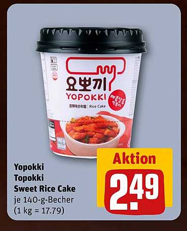 Yopokki Topokki Sweet Rice Cake 140-g-Becher