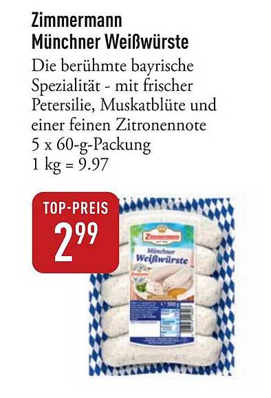 Zimmermann Münchner Weißwürste
