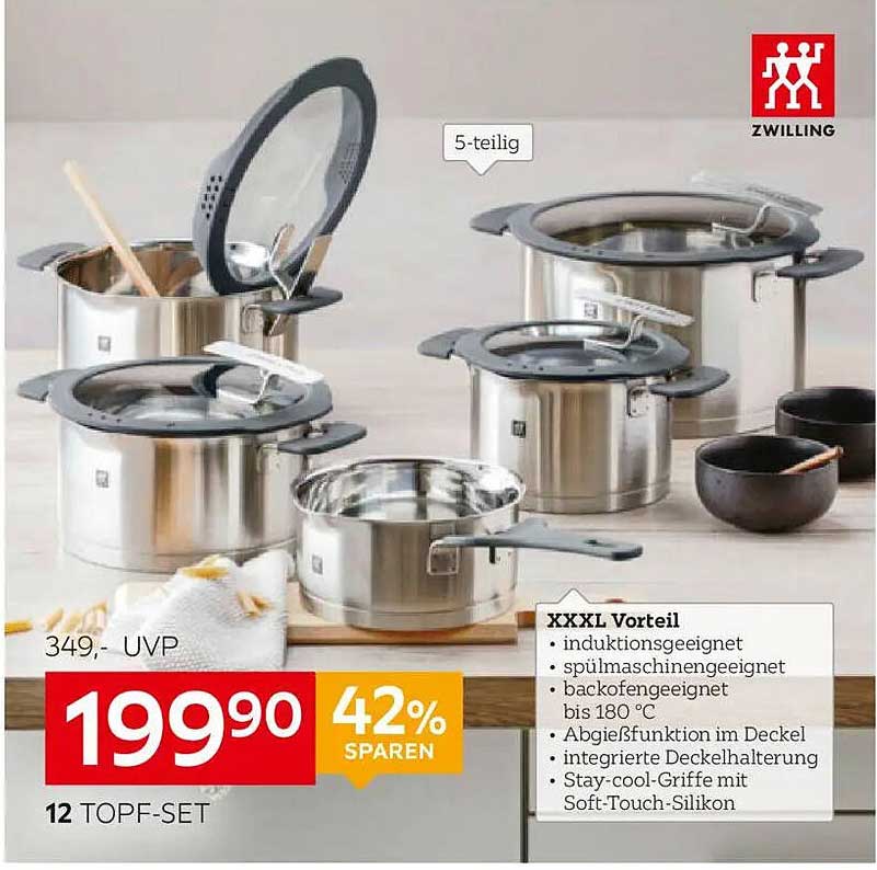 Zwillings 5-teiliges Topf-Set - Jetzt für nur 199,90 € (statt 349,00 €)