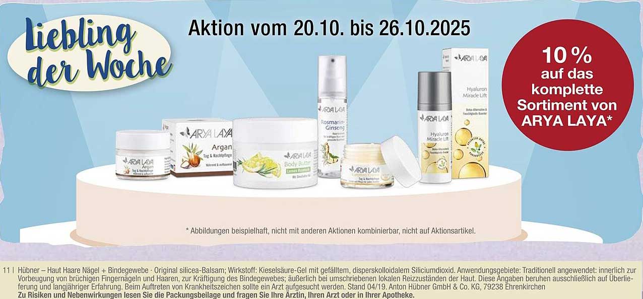 10 % auf das komplette Sortiment von ARYA LAYA