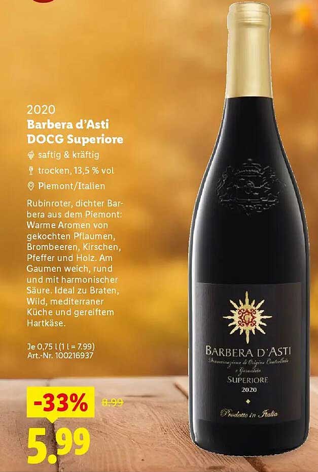 2020 Barbera d’Asti DOCG Superiore - 0,75 l