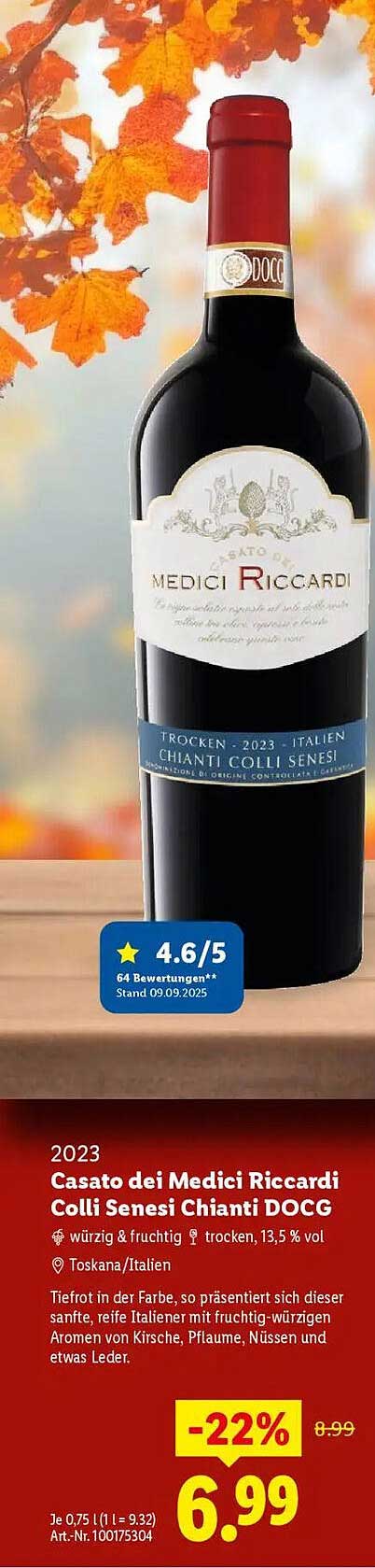 2023 Casato dei Medici Riccardi Colli Senesi Chianti DOCG