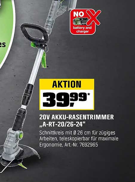 20V Akku-Rasentrimmer „A-RT-20/26-24“
