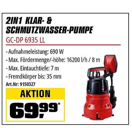 2IN1 KLAR- & SCHMUTZWASSER-PUMPE GC-DP 6935 LL