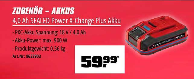 4,0 Ah SEALED Power X-Change Plus Akku