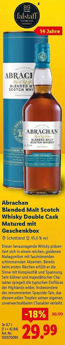 Abhachan Blended Malt Scotch Whisky Double Cask Matured mit Geschenkbox