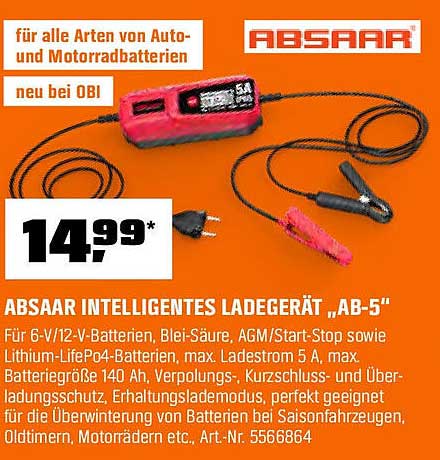 ABSAAR INTELLIGENTES LADEGERÄT „AB-5“