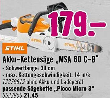 Akku-Kettensäge „MSA 60 C-B“ von Stihl