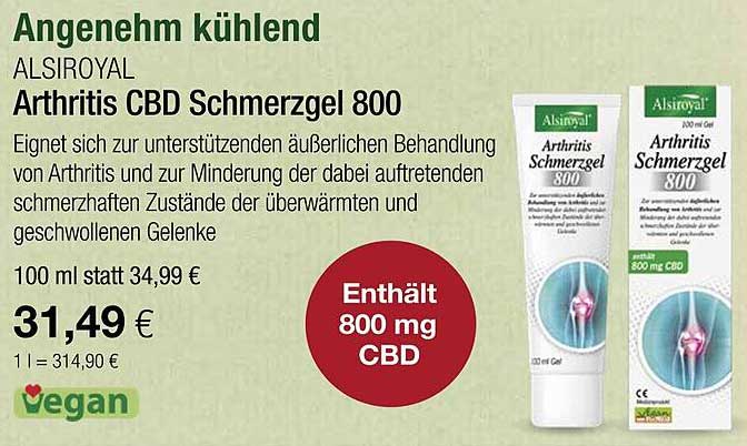 Alsiroyal Arthritis CBD Schmerzgel 800