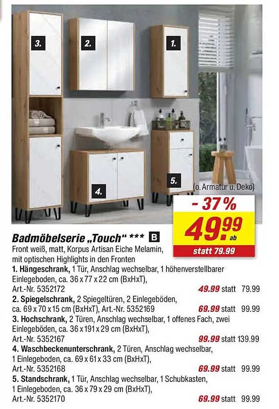Badmöbelserie „Touch“ **** B