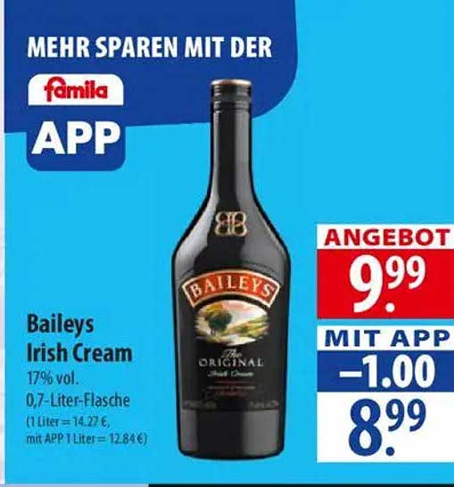 Baileys Irish Cream 0,7 Liter-Flasche