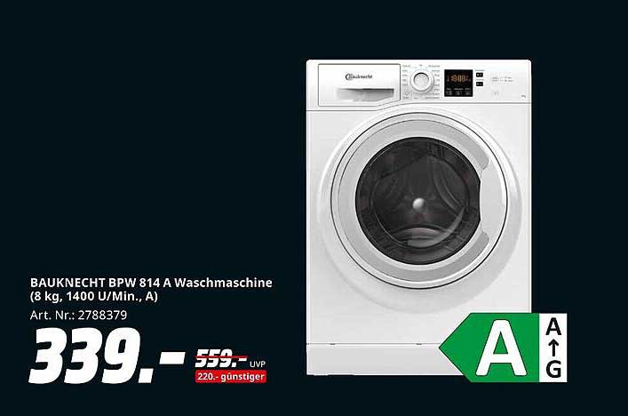 BAUKNECHT BPW 814 A Waschmaschine (8 kg, 1400 U/Min., A)