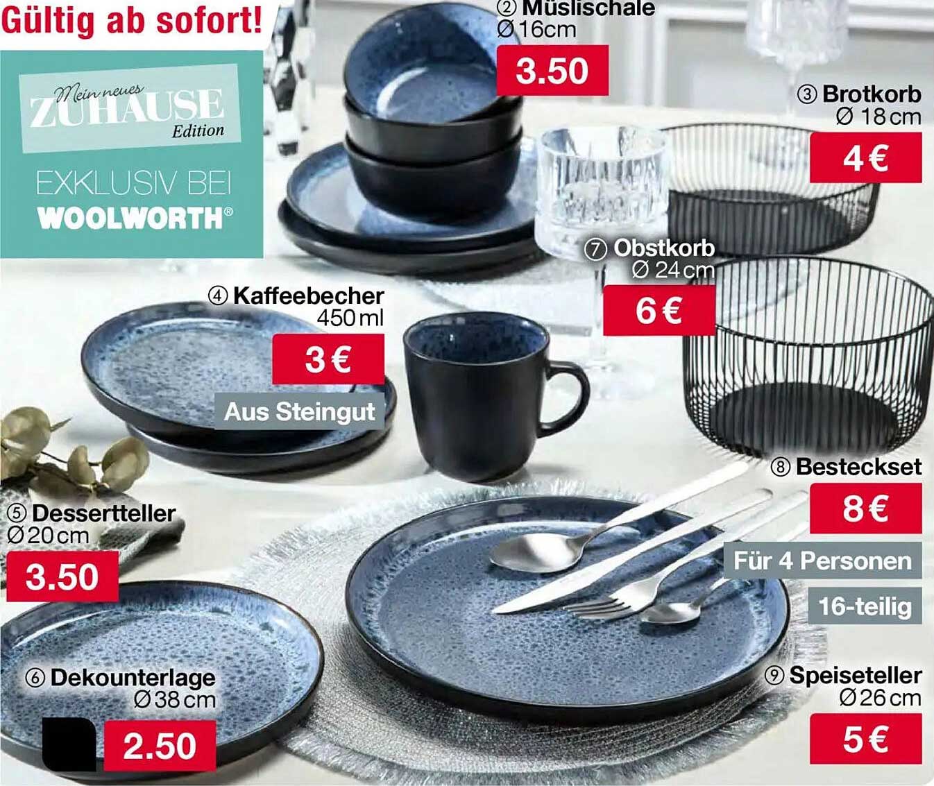 Besteckset für 4 Personen – 16-teilig zum Preis von 8 €