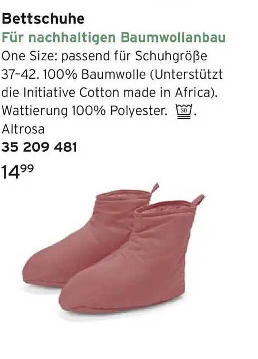 Bettschuhe für nachhaltigen Baumwollanbau