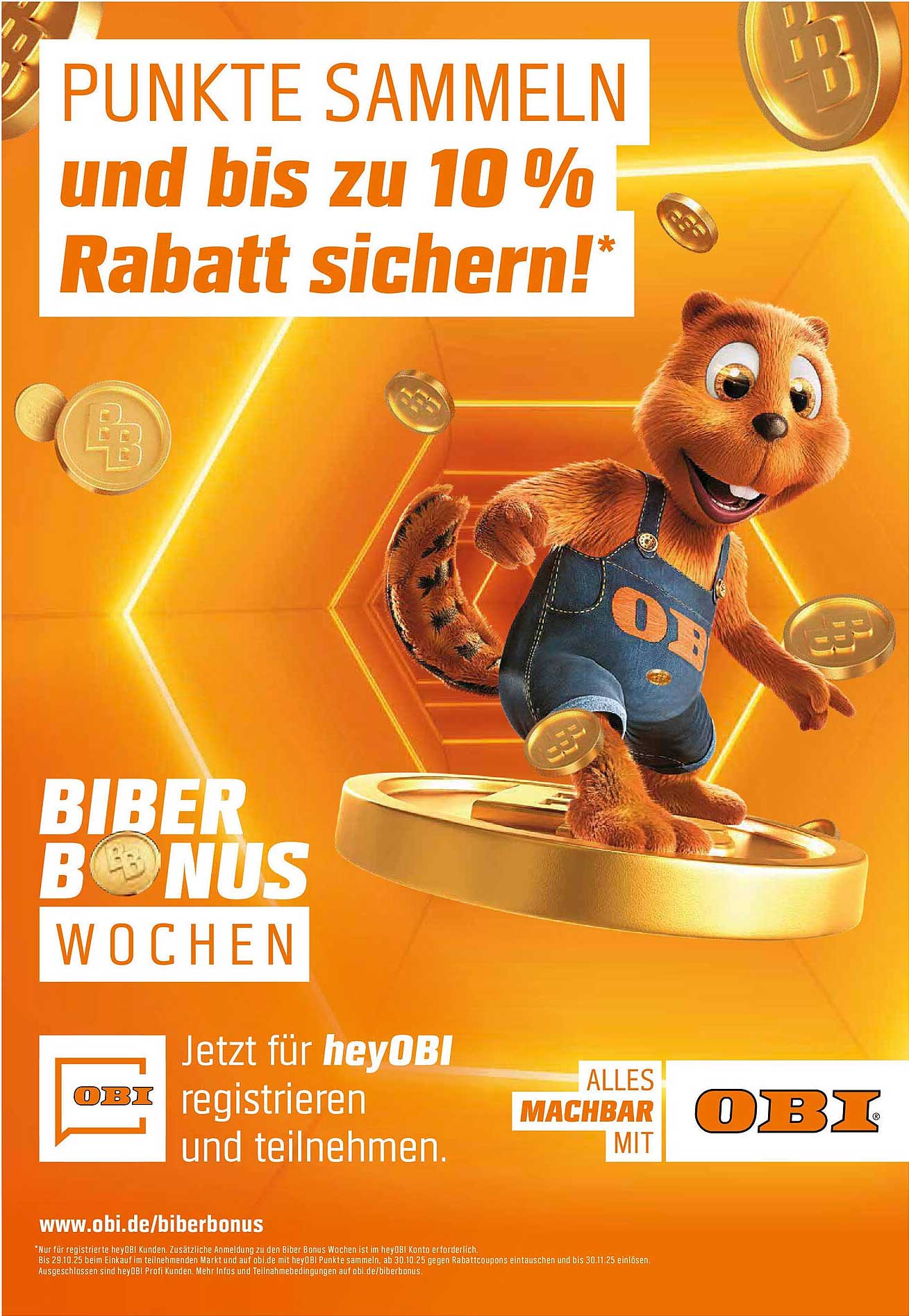 Biber Bonus Wochen - Punkte sammeln und bis zu 10 % Rabatt sichern!
