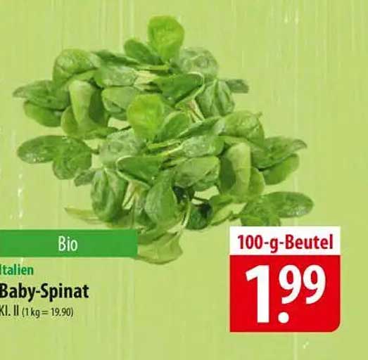 Bio Baby-Spinat