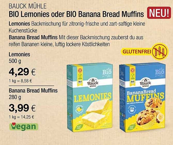 BIO Lemonies oder BIO Banana Bread Muffins – NEU!