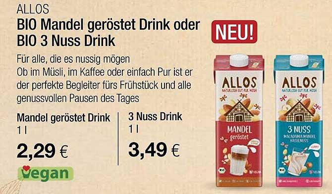 BIO Mandel geröstet Drink oder BIO 3 Nuss Drink
