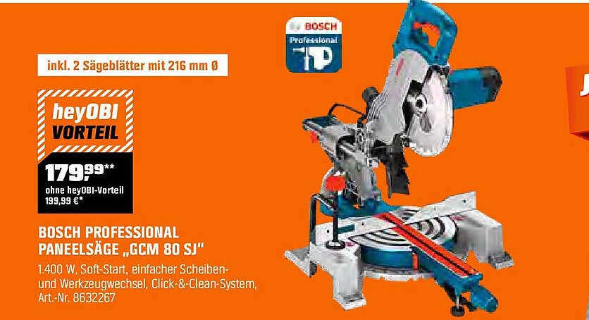 BOSCH PROFESSIONAL PANELSÄGE „GCM 80 SJ“