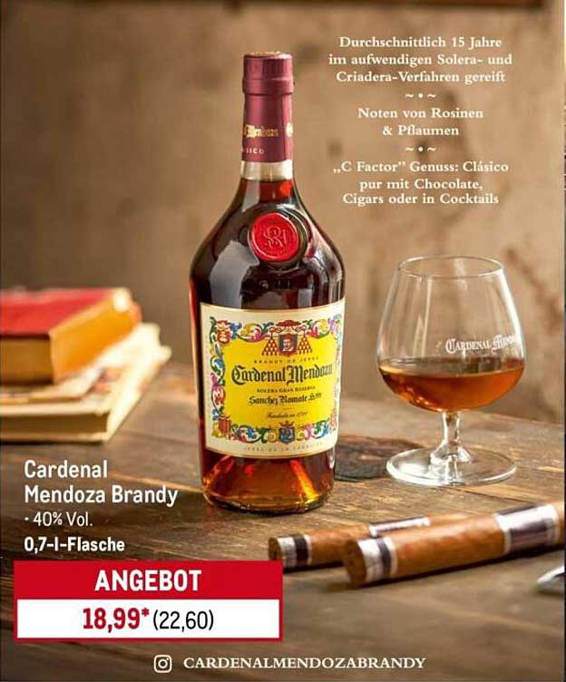 Cardenal Mendoza Brandy 0,7 l – Genießen Sie den Meister des Geschmacks!