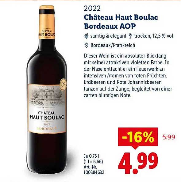 Château Haut Boulac Bordeaux AOP 2022