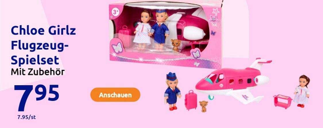 Chloe Girlz Flugzeug-Spielset Mit Zubehör