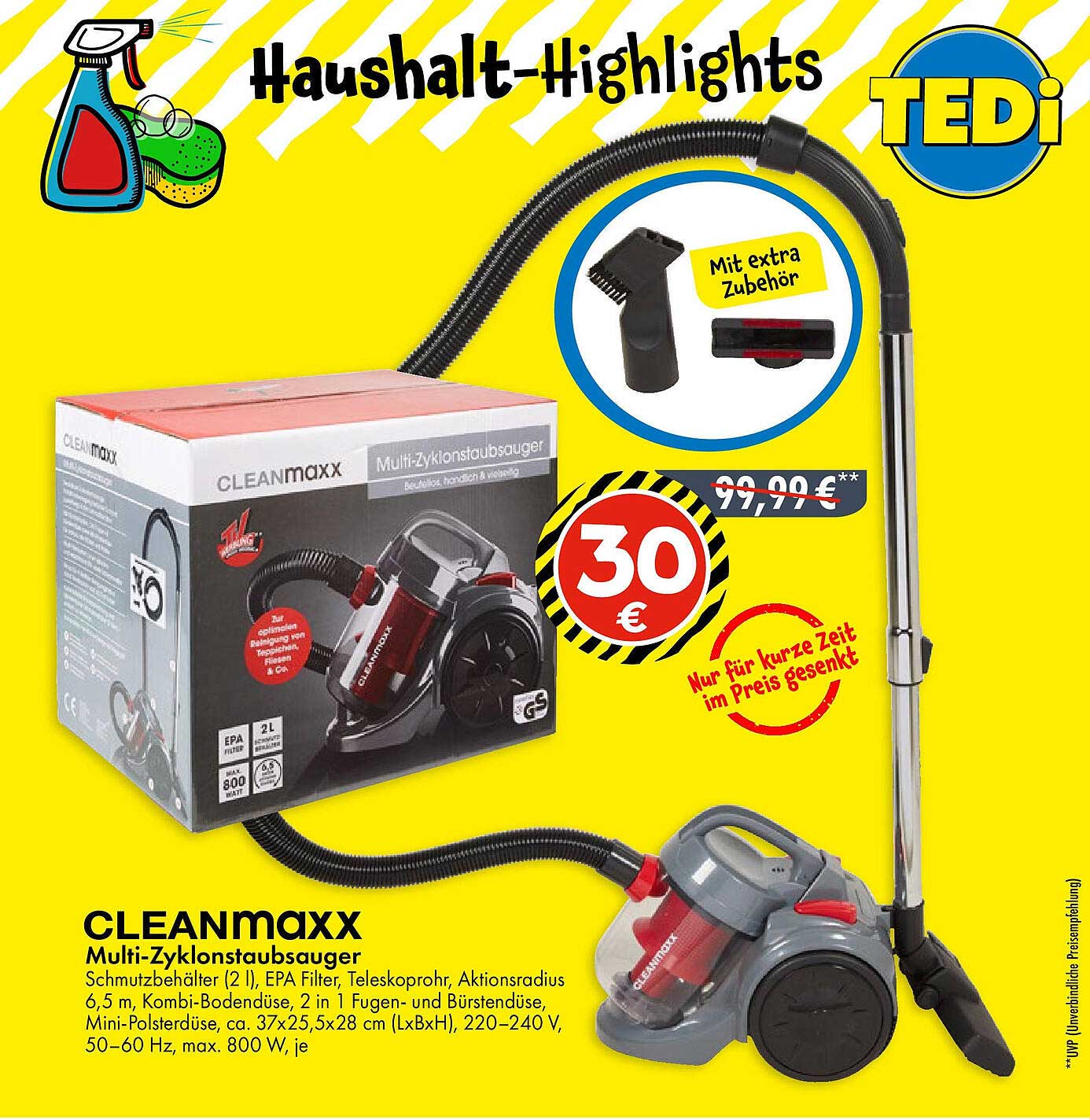 CLEANmaxx Multi-Zyklonstaubsauger