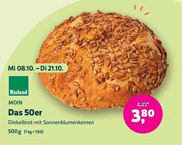 Das 50er Dinkelbrot mit Sonnenblumenkernen