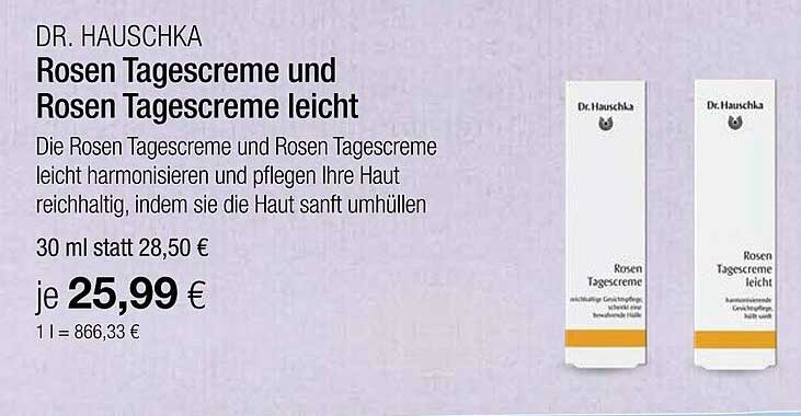 Dr. Hauschka Rosen Tagescreme und Rosen Tagescreme leicht