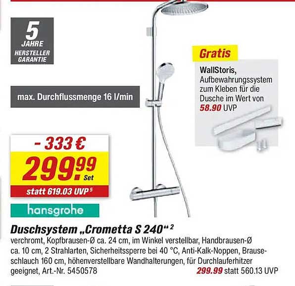 Duschsystem „Crometta S 240“