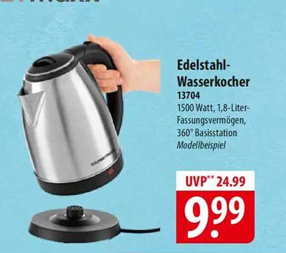 Edelstahl-Wasserkocher 13704