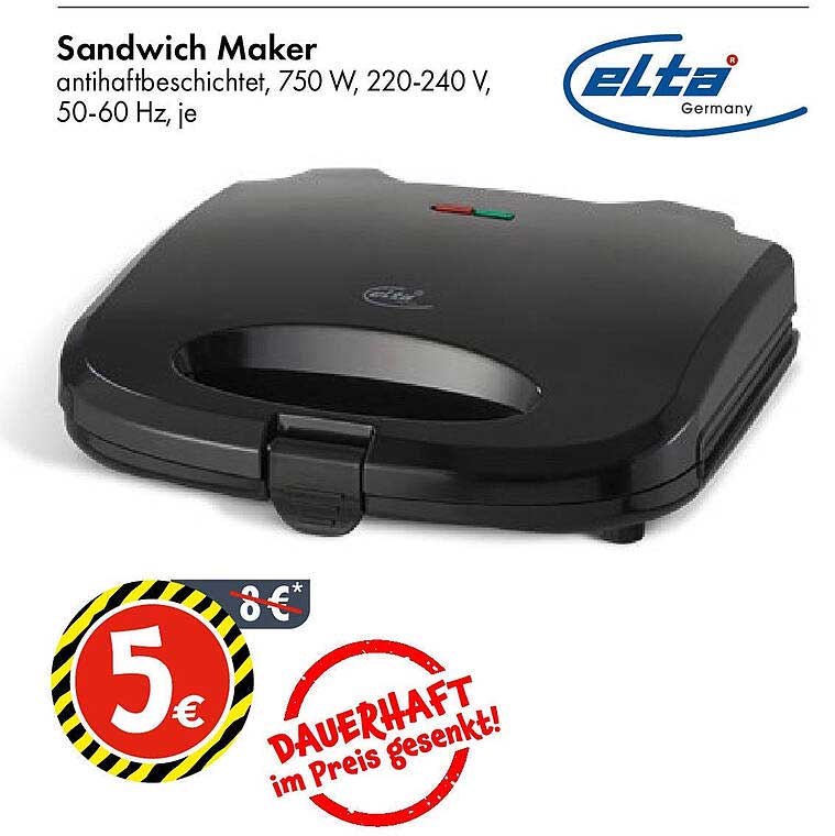 eltra Sandwich Maker - für leckere Snacks zu Hause
