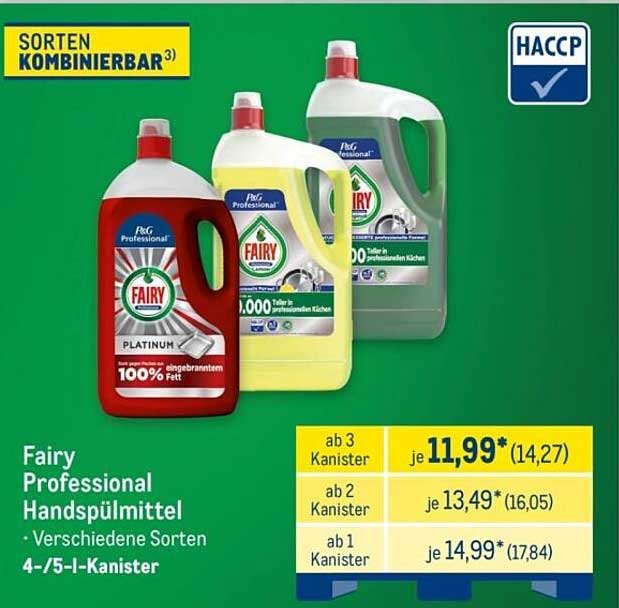 Fairy Professional Handspülmittel - Verschiedene Sorten 4-/5-l-Kanister
