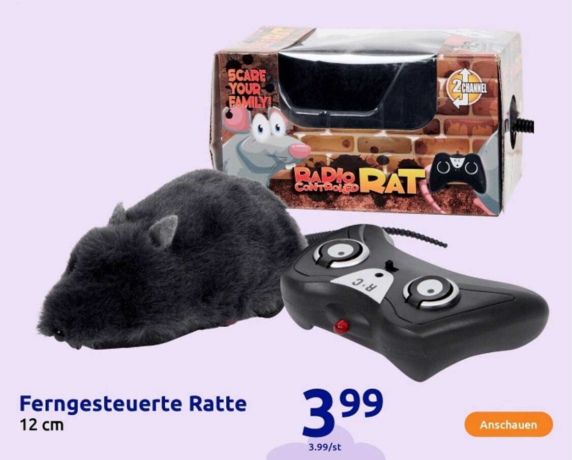Fernsteuerbare Ratte 12 cm: Das perfekte Scherzspielzeug für jede Gelegenheit!
