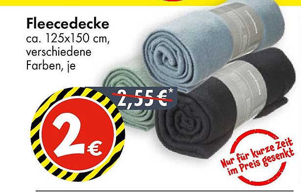Fleece-Decke ca. 125x150 cm, verschiedene Farben, je