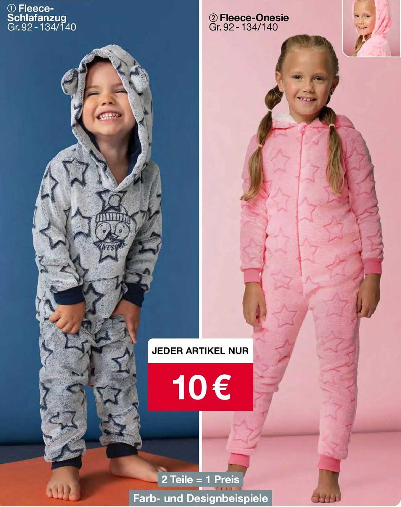Fleece-Schlafanzug & Fleece-Onesie – Jeder Artikel nur 10 €