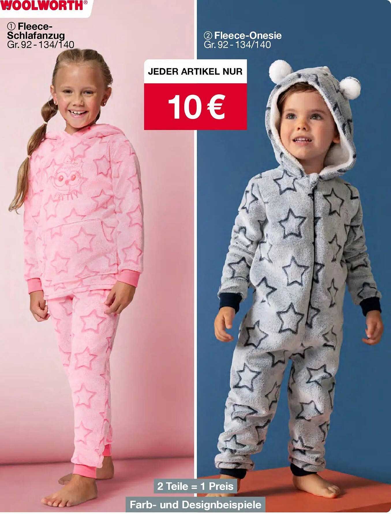 Fleece-Schlafanzug und Fleece-Onesie für Kinder