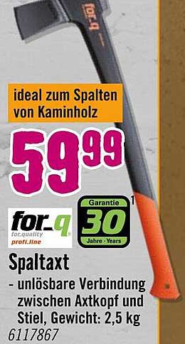 for-q Spaltax – ideal zum Spalten von Kaminholz