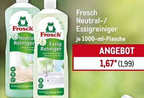 Frosch Neutral-/Essigreiniger je 1000-ml-Flasche