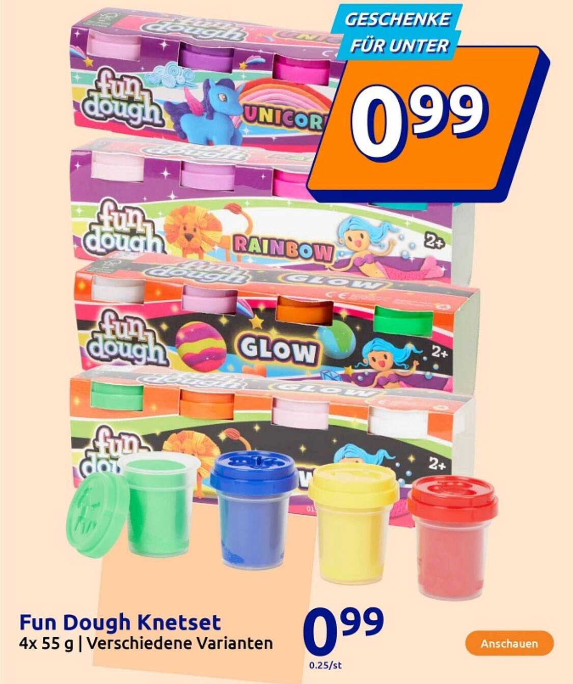 Fun Dough Knetset 4x 55 g | Verschiedene Varianten