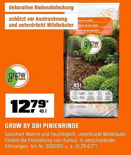 GROW BY OBI PINIENRINDE 45 l