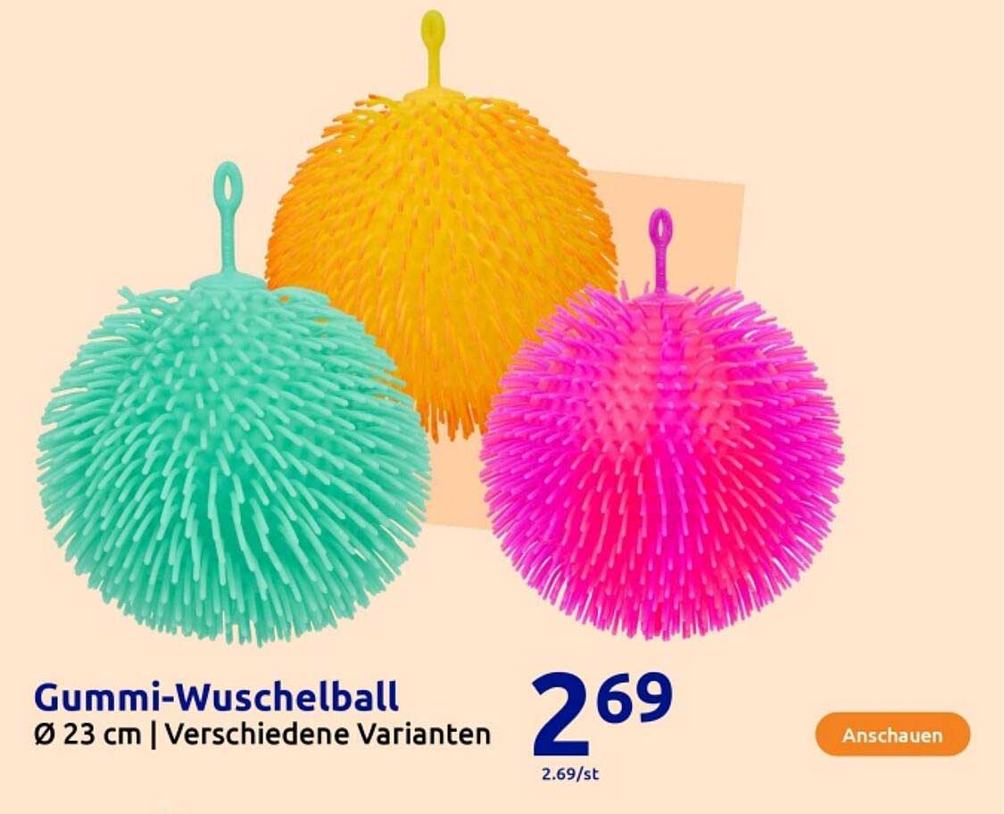 Gummi-Wuschelball Ø 23 cm | Verschiedene Varianten