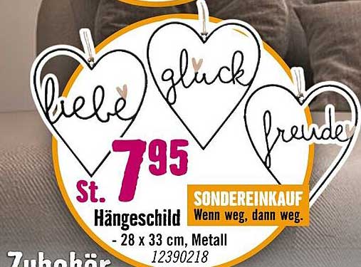 Hängeschild – liebe, glück, freunde