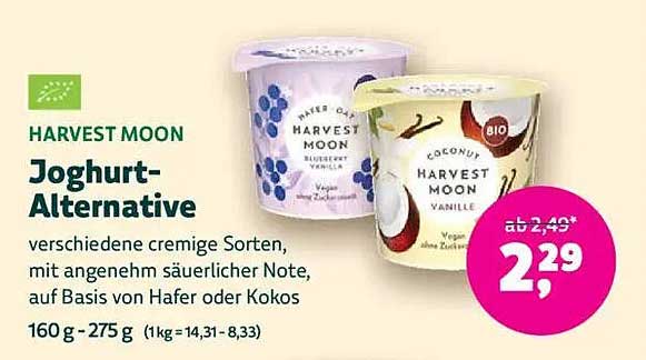 HARVEST MOON Joghurt-Alternative